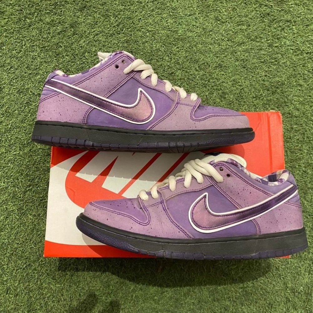 Men’s 8.5 Nike SB Dunk Low x Concepts “Purple Lobsters” Missing Extras, Rep Box